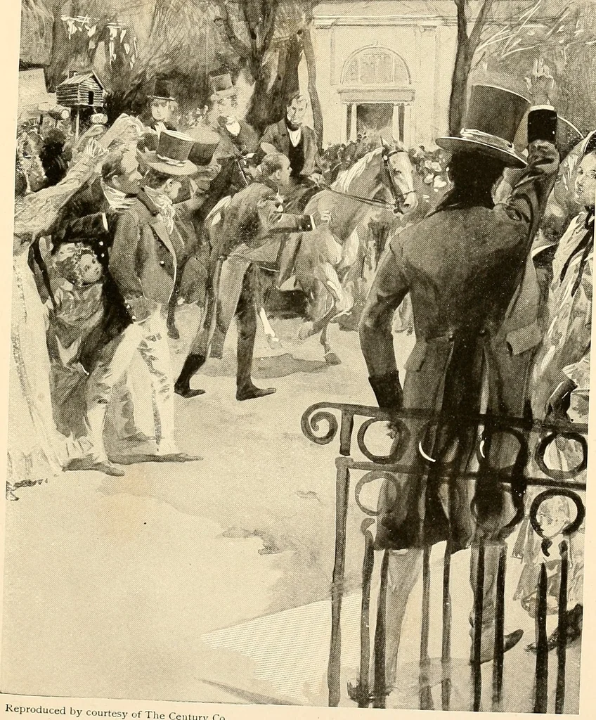 An illustration from Presidential nominations and elections : a history of American conventions, national campaigns, inaugurations and campaign caricature, 1916, leaf 46