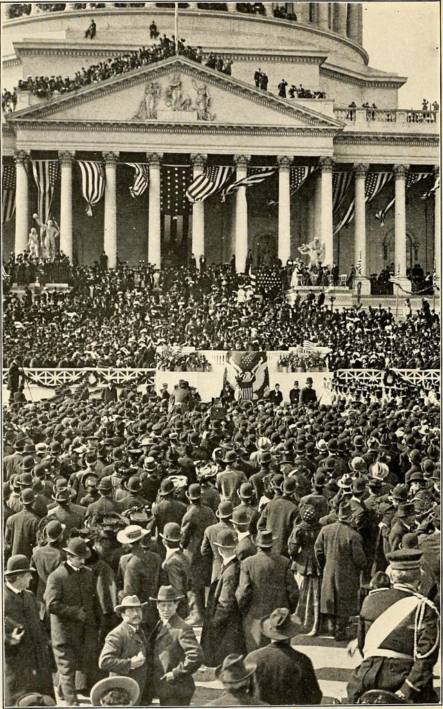 An illustration from Presidential nominations and elections : a history of American conventions, national campaigns, inaugurations and campaign caricature, 1916, leaf 7