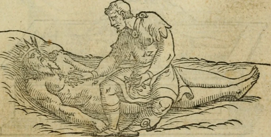 An illustration from Pretiosa margarita novella : de thesavro, ac pretiosissimo philosophorvm lapide : artis huius divinae typus & methodus : collectanea ex Arnaldo, Rhaymundo, Rhasi, Alberto, & Michaele Scoto, 1546, leaf 38