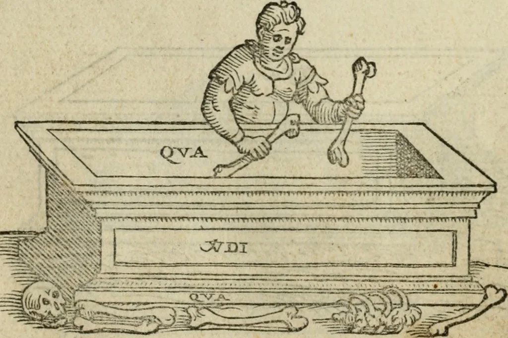 An illustration from Pretiosa margarita novella : de thesavro, ac pretiosissimo philosophorvm lapide : artis huius divinae typus & methodus : collectanea ex Arnaldo, Rhaymundo, Rhasi, Alberto, & Michaele Scoto, 1546, leaf 41