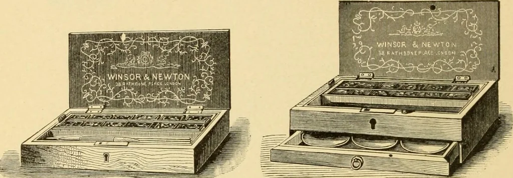 An illustration from Priced catalogue of artists' materials : supplies for oil painting, water color painting, china painting ... and drawing materials for architects and engineers, manual training schools and colleges., 1914, leaf 101
