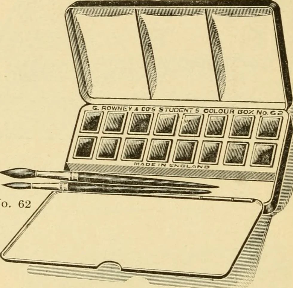 An illustration from Priced catalogue of artists' materials : supplies for oil painting, water color painting, china painting ... and drawing materials for architects and engineers, manual training schools and colleges., 1914, leaf 105