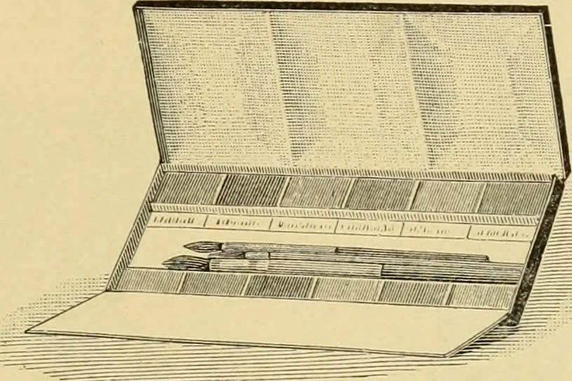 An illustration from Priced catalogue of artists' materials : supplies for oil painting, water color painting, china painting ... and drawing materials for architects and engineers, manual training schools and colleges., 1914, leaf 106