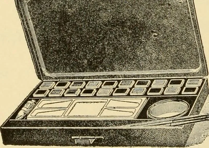 An illustration from Priced catalogue of artists' materials : supplies for oil painting, water color painting, china painting ... and drawing materials for architects and engineers, manual training schools and colleges., 1914, leaf 107