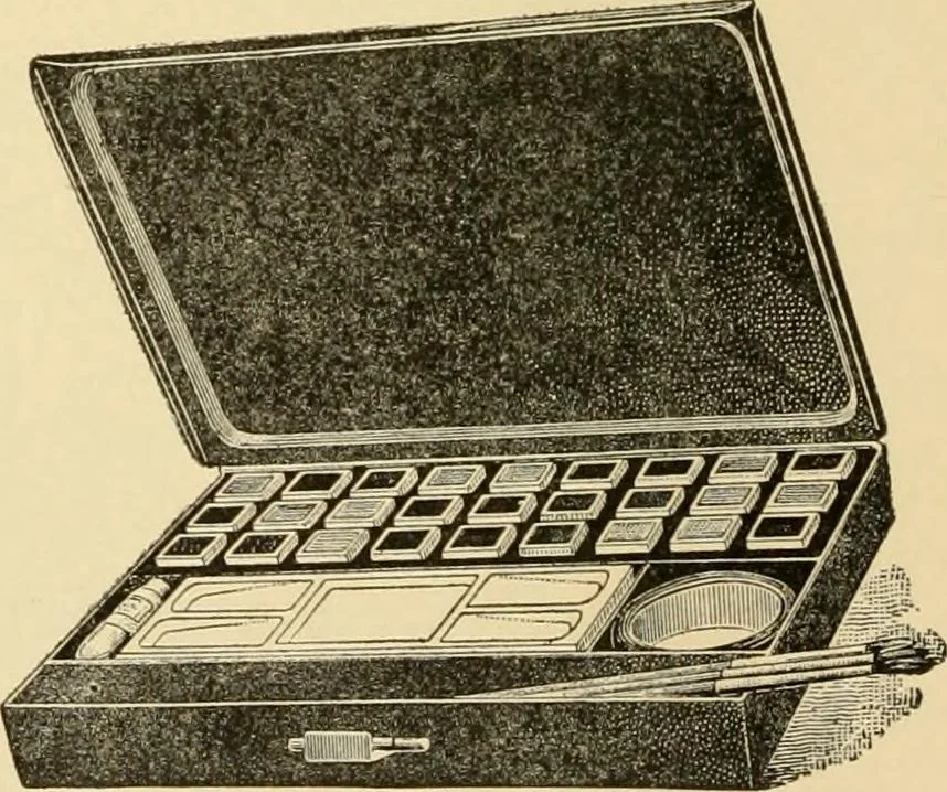 An illustration from Priced catalogue of artists' materials : supplies for oil painting, water color painting, china painting ... and drawing materials for architects and engineers, manual training schools and colleges., 1914, leaf 107