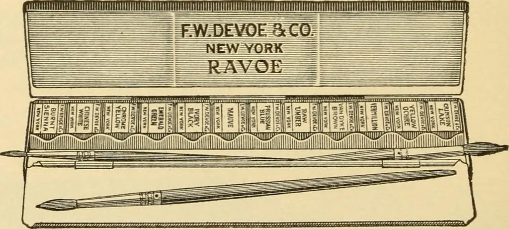 An illustration from Priced catalogue of artists' materials : supplies for oil painting, water color painting, china painting ... and drawing materials for architects and engineers, manual training schools and colleges., 1914, leaf 119