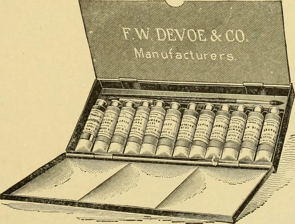 An illustration from Priced catalogue of artists' materials : supplies for oil painting, water color painting, china painting ... and drawing materials for architects and engineers, manual training schools and colleges., 1914, leaf 120