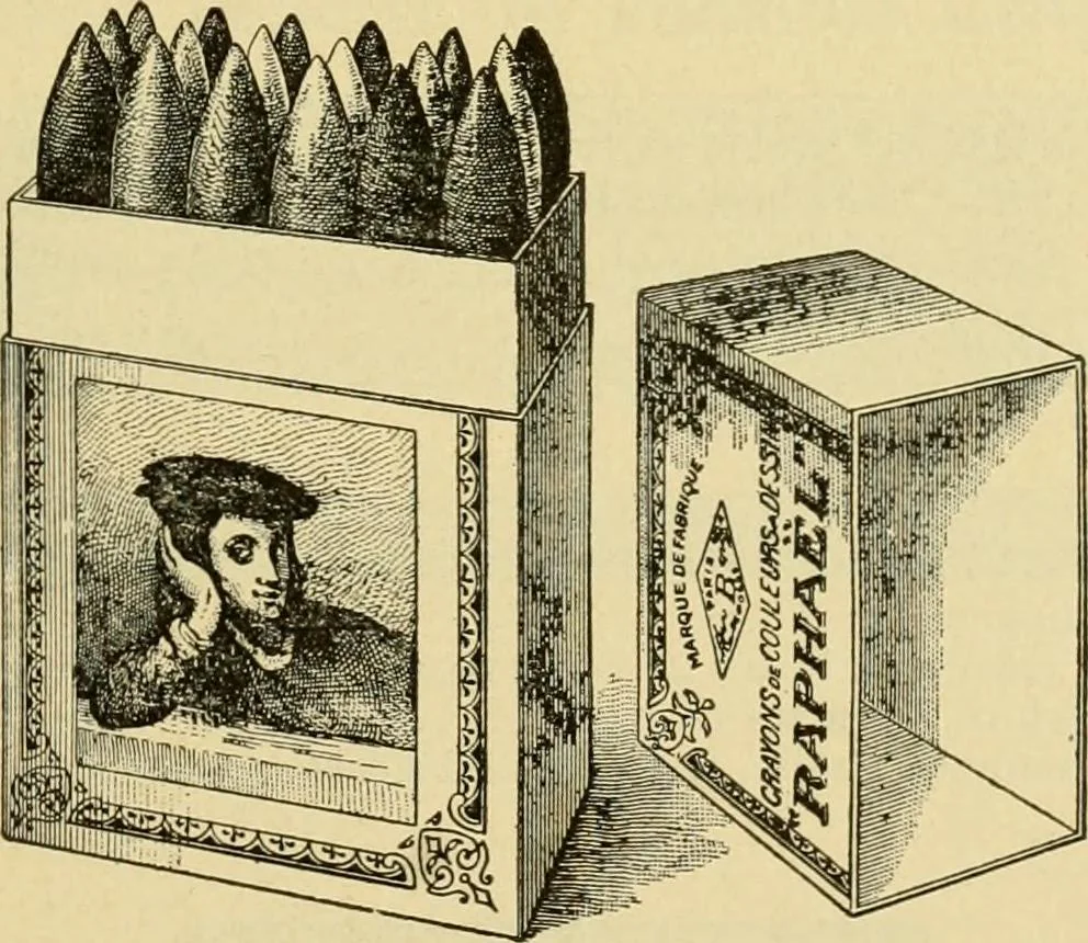 An illustration from Priced catalogue of artists' materials : supplies for oil painting, water color painting, china painting ... and drawing materials for architects and engineers, manual training schools and colleges., 1914, leaf 150