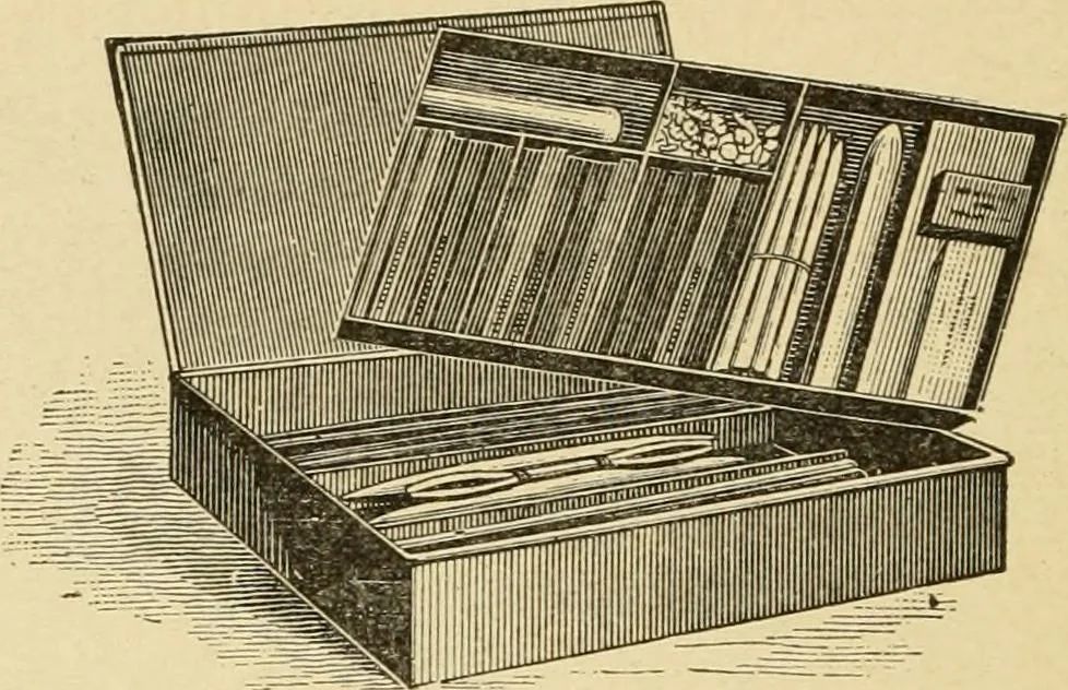 An illustration from Priced catalogue of artists' materials : supplies for oil painting, water color painting, china painting ... and drawing materials for architects and engineers, manual training schools and colleges., 1914, leaf 159