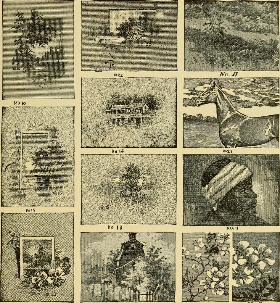 An illustration from Priced catalogue of artists' materials : supplies for oil painting, water color painting, china painting ... and drawing materials for architects and engineers, manual training schools and colleges., 1914, leaf 238
