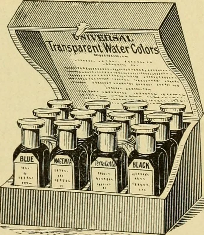 An illustration from Priced catalogue of artists' materials : supplies for oil painting, water color painting, china painting ... and drawing materials for architects and engineers, manual training schools and colleges., 1914, leaf 312