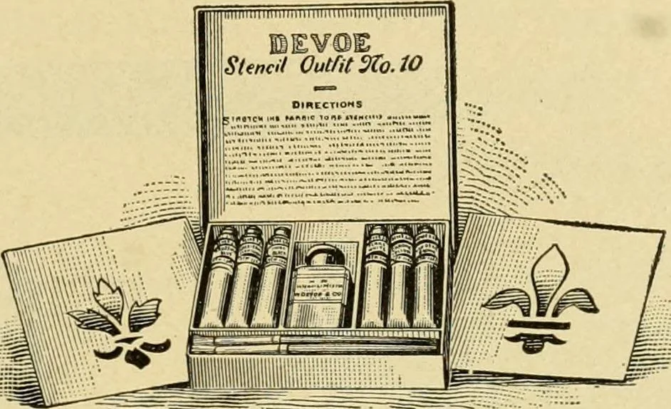 An illustration from Priced catalogue of artists' materials : supplies for oil painting, water color painting, china painting ... and drawing materials for architects and engineers, manual training schools and colleges., 1914, leaf 320