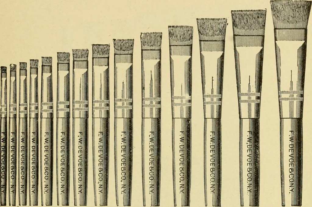 An illustration from Priced catalogue of artists' materials : supplies for oil painting, water color painting, china painting ... and drawing materials for architects and engineers, manual training schools and colleges., 1914, leaf 356