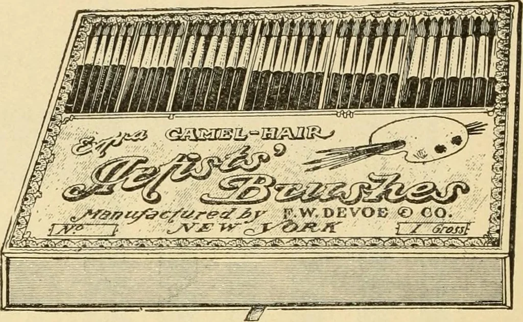 An illustration from Priced catalogue of artists' materials : supplies for oil painting, water color painting, china painting ... and drawing materials for architects and engineers, manual training schools and colleges., 1914, leaf 371