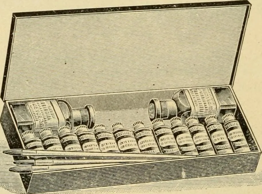 An illustration from Priced catalogue of artists' materials : supplies for oil painting, water color painting, china painting ... and drawing materials for architects and engineers, manual training schools and colleges., 1914, leaf 53