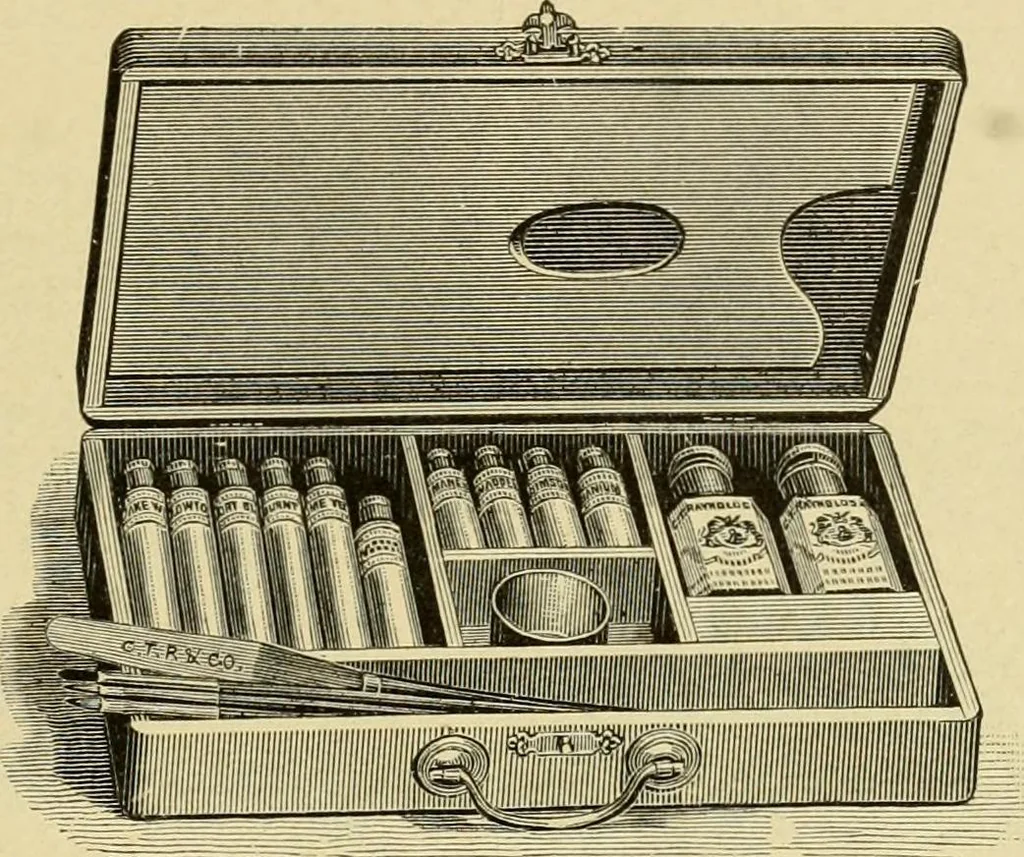An illustration from Priced catalogue of artists' materials : supplies for oil painting, water color painting, china painting ... and drawing materials for architects and engineers, manual training schools and colleges., 1914, leaf 54