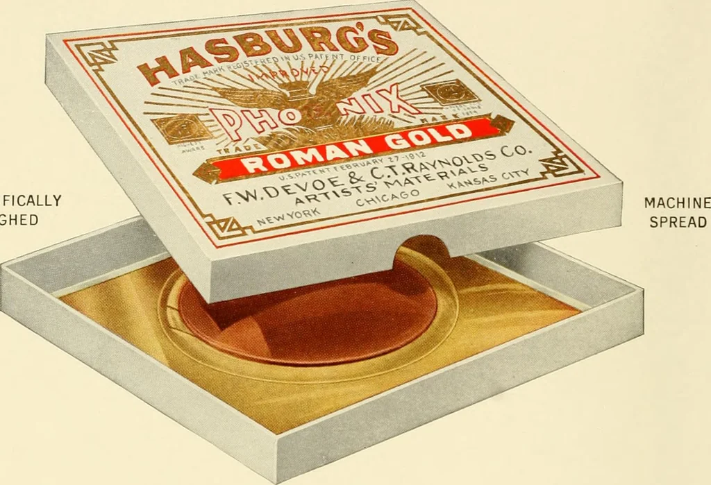 An illustration from Priced catalogue of artists' materials : supplies for oil painting, water color painting, china painting ... and drawing materials for architects and engineers, manual training schools and colleges., 1914, leaf 91