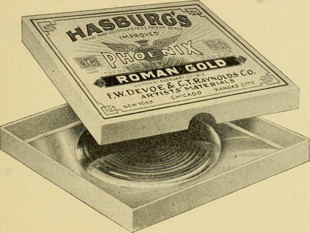 An illustration from Priced catalogue of artists' materials : supplies for oil painting, water color painting, china painting ... and drawing materials for architects and engineers, manual training schools and colleges., 1914, leaf 92