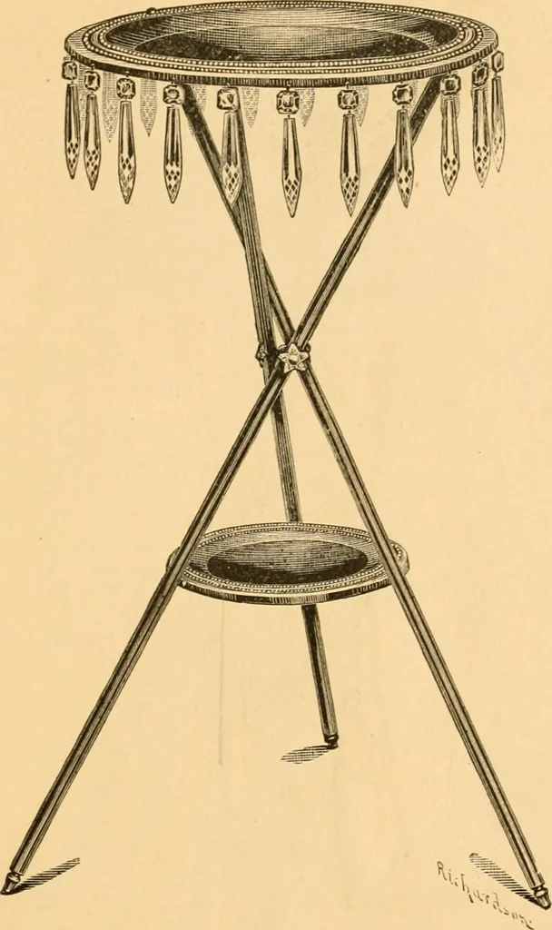 An illustration from Price list of art brass goods : hat racks, umbrella stands, tables ..., 1886, leaf 22