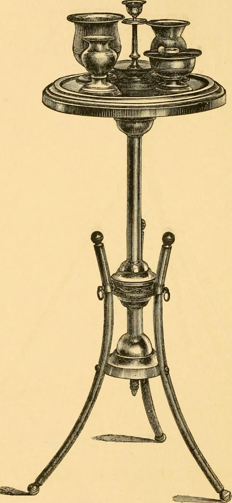 An illustration from Price list of art brass goods : hat racks, umbrella stands, tables ..., 1886, leaf 23