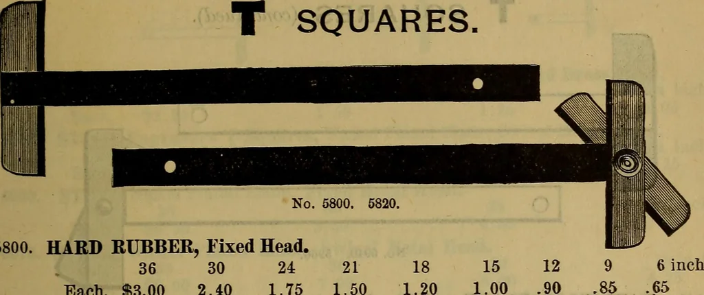 An illustration from Price list of drawing materials, architects and engineers, supplies, blue process papers, etc, 1886, leaf 104