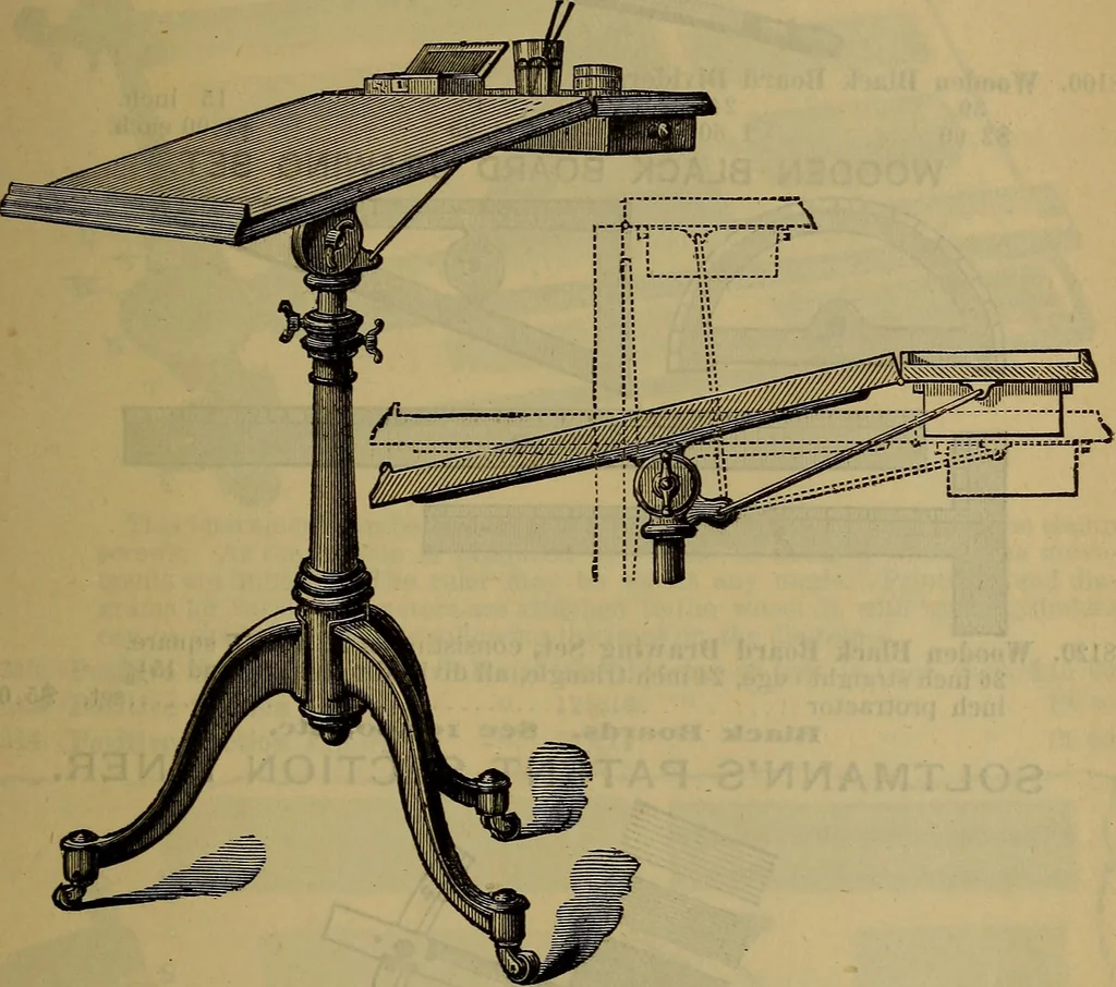 An illustration from Price list of drawing materials, architects and engineers, supplies, blue process papers, etc, 1886, leaf 118