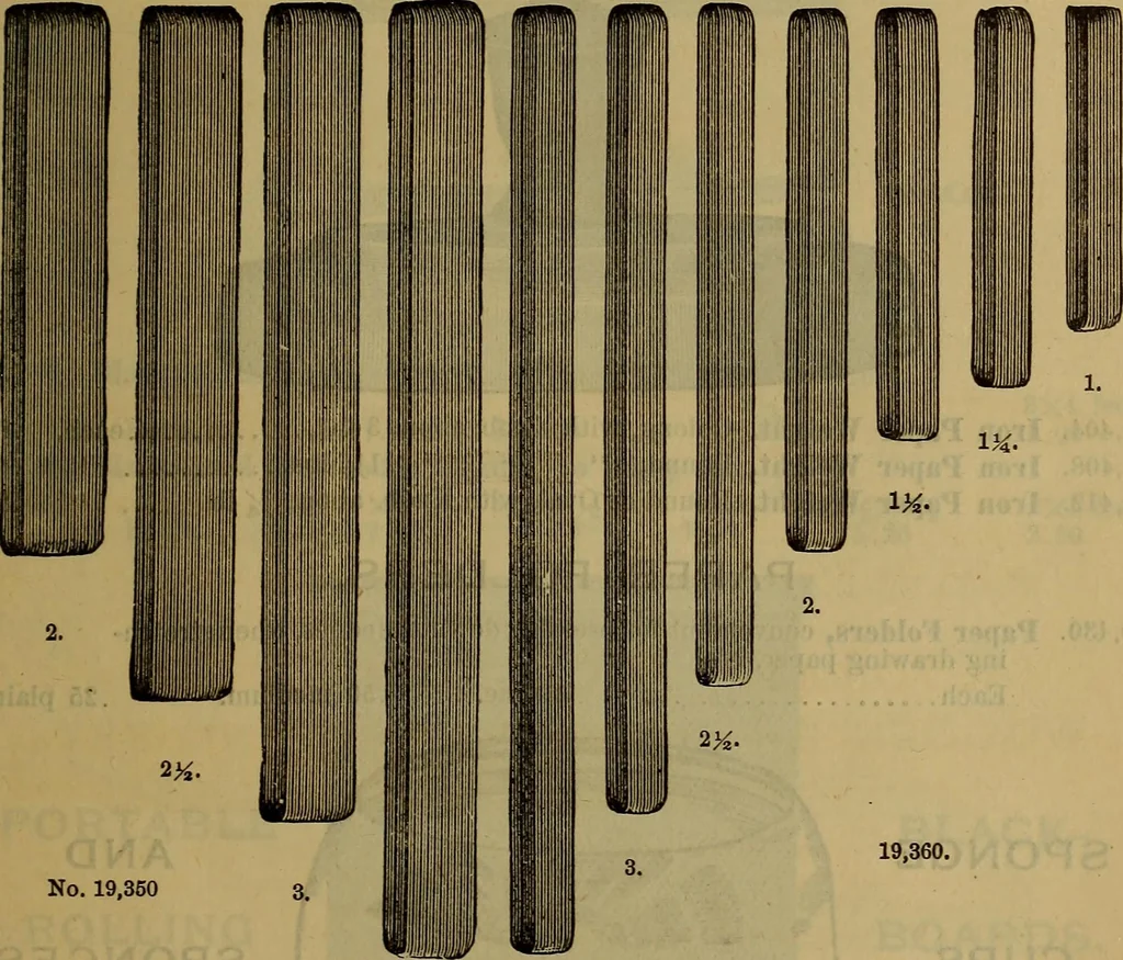 An illustration from Price list of drawing materials, architects and engineers, supplies, blue process papers, etc, 1886, leaf 198