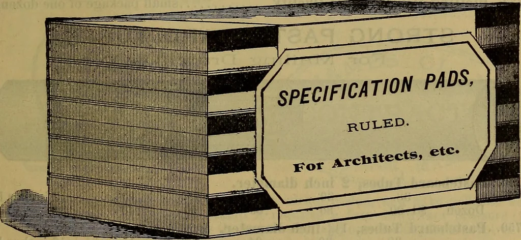An illustration from Price list of drawing materials, architects and engineers, supplies, blue process papers, etc, 1886, leaf 204