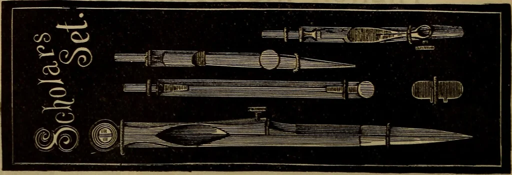 An illustration from Price list of drawing materials, architects and engineers, supplies, blue process papers, etc, 1886, leaf 77