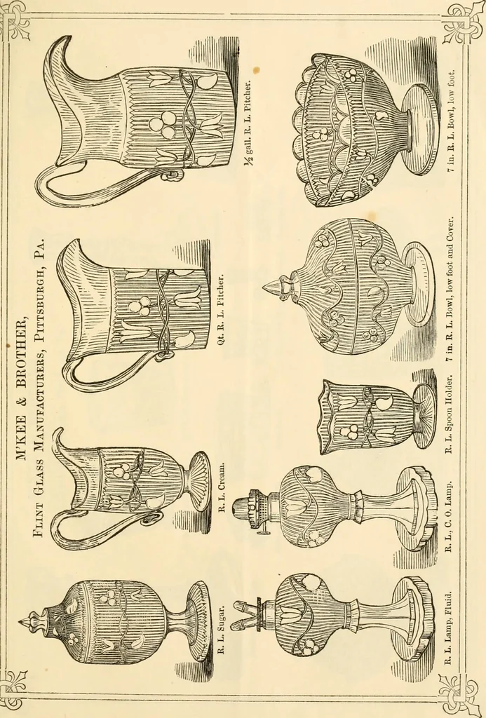 An illustration from Prices of glass ware., 1868, leaf 28