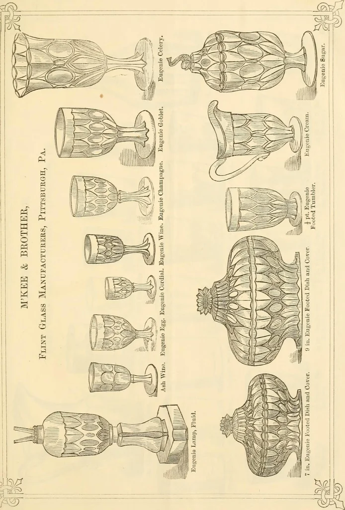 An illustration from Prices of glass ware., 1868, leaf 38