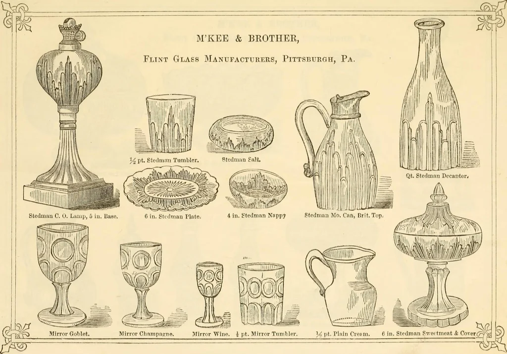 An illustration from Prices of glass ware., 1868, leaf 6