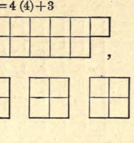 An illustration from Primary methods; a complete and methodical presentation of the use of kindergarten material in the work of the primary school, unfolding a systematic course of manual training in connection with arithmetic, geometry, drawing, and other school studies, 1887, leaf 85