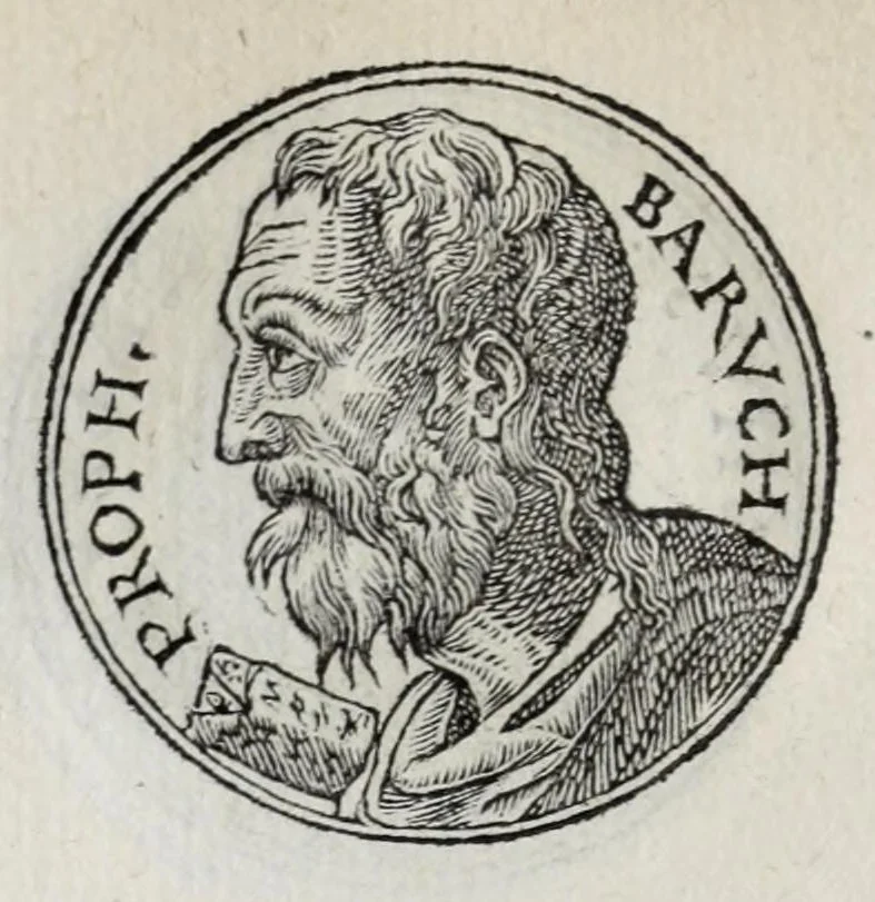 An illustration from Prima[-seconda] parte del Prontvario de le medaglie de piv illvstri & fulgenti huomini & donne : dal principio del mondo insino al presente tempo, con le lor vite in compendio raccolte, 1553, leaf 104