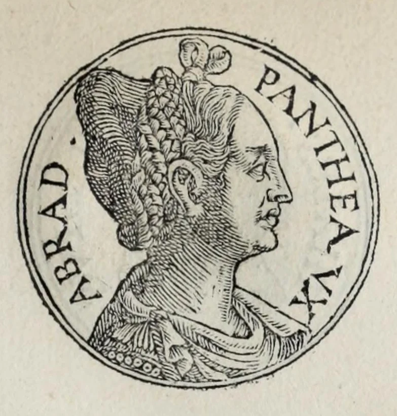 An illustration from Prima[-seconda] parte del Prontvario de le medaglie de piv illvstri & fulgenti huomini & donne : dal principio del mondo insino al presente tempo, con le lor vite in compendio raccolte, 1553, leaf 109