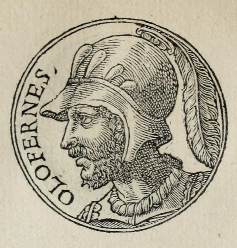 An illustration from Prima[-seconda] parte del Prontvario de le medaglie de piv illvstri & fulgenti huomini & donne : dal principio del mondo insino al presente tempo, con le lor vite in compendio raccolte, 1553, leaf 120