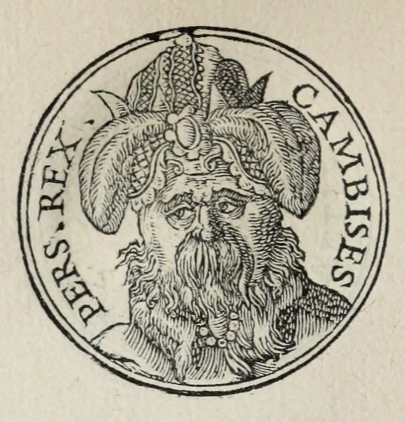 An illustration from Prima[-seconda] parte del Prontvario de le medaglie de piv illvstri & fulgenti huomini & donne : dal principio del mondo insino al presente tempo, con le lor vite in compendio raccolte, 1553, leaf 120