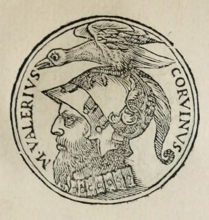An illustration from Prima[-seconda] parte del Prontvario de le medaglie de piv illvstri & fulgenti huomini & donne : dal principio del mondo insino al presente tempo, con le lor vite in compendio raccolte, 1553, leaf 141