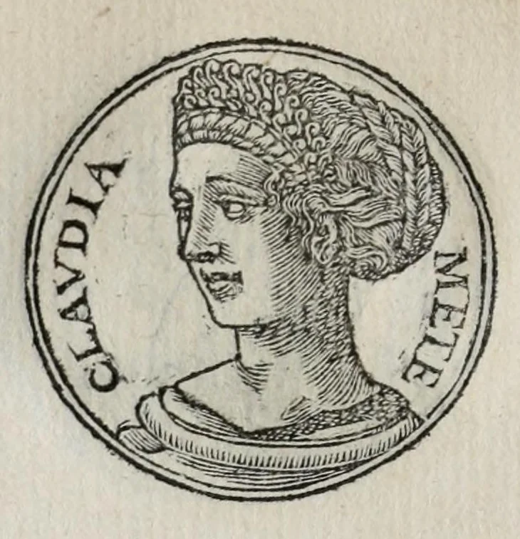 An illustration from Prima[-seconda] parte del Prontvario de le medaglie de piv illvstri & fulgenti huomini & donne : dal principio del mondo insino al presente tempo, con le lor vite in compendio raccolte, 1553, leaf 162