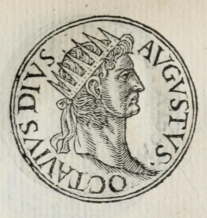 An illustration from Prima[-seconda] parte del Prontvario de le medaglie de piv illvstri & fulgenti huomini & donne : dal principio del mondo insino al presente tempo, con le lor vite in compendio raccolte, 1553, leaf 178