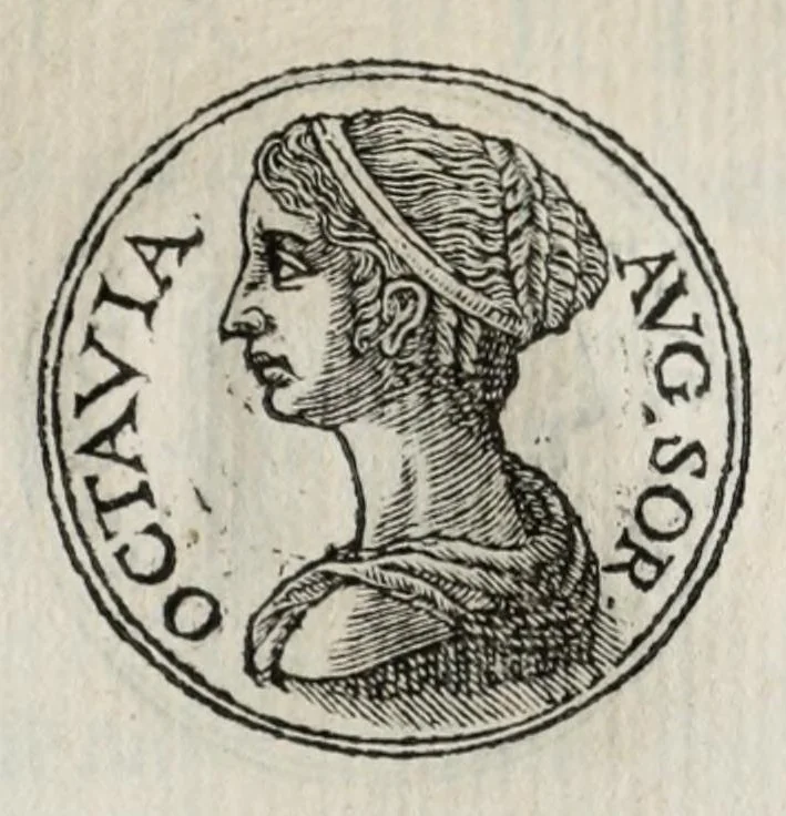 An illustration from Prima[-seconda] parte del Prontvario de le medaglie de piv illvstri & fulgenti huomini & donne : dal principio del mondo insino al presente tempo, con le lor vite in compendio raccolte, 1553, leaf 183