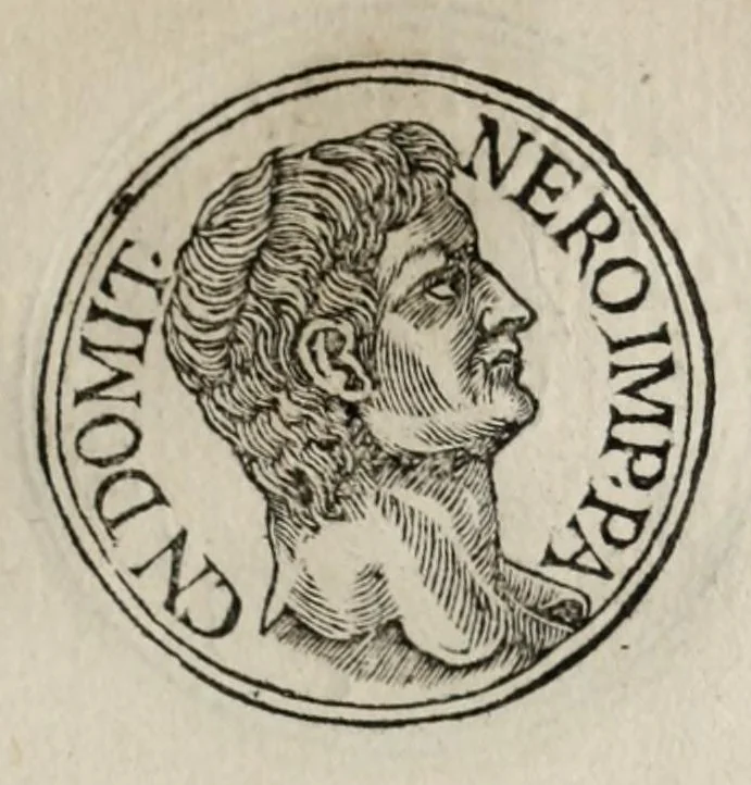 An illustration from Prima[-seconda] parte del Prontvario de le medaglie de piv illvstri & fulgenti huomini & donne : dal principio del mondo insino al presente tempo, con le lor vite in compendio raccolte, 1553, leaf 209