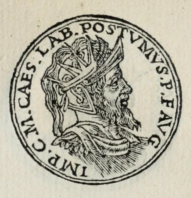 An illustration from Prima[-seconda] parte del Prontvario de le medaglie de piv illvstri & fulgenti huomini & donne : dal principio del mondo insino al presente tempo, con le lor vite in compendio raccolte, 1553, leaf 247