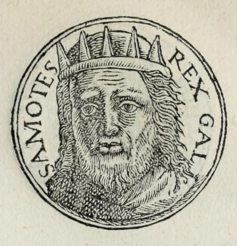 An illustration from Prima[-seconda] parte del Prontvario de le medaglie de piv illvstri & fulgenti huomini & donne : dal principio del mondo insino al presente tempo, con le lor vite in compendio raccolte, 1553, leaf 25