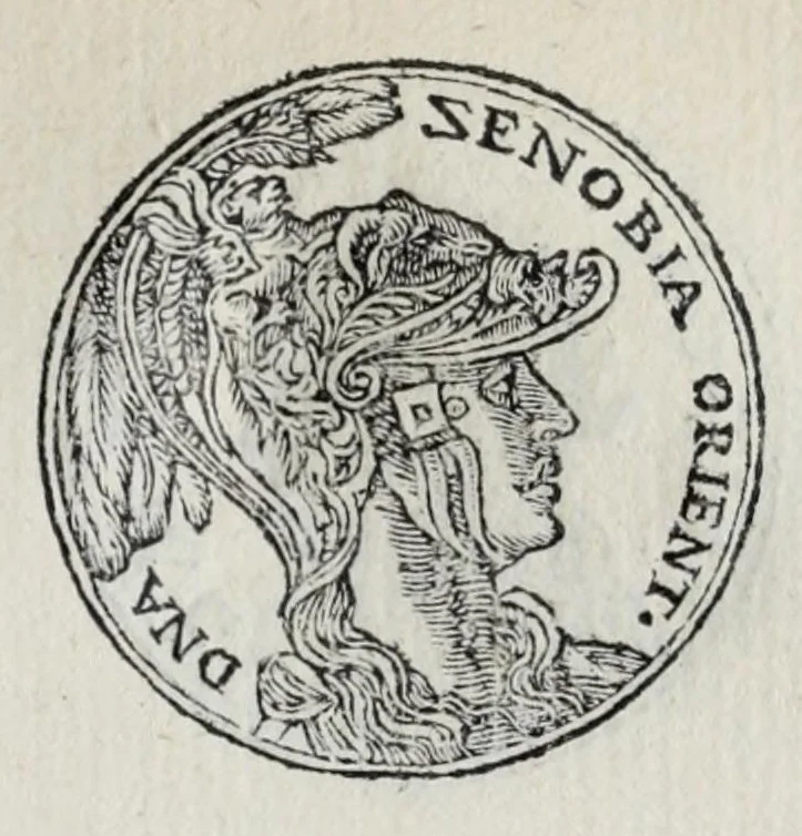 An illustration from Prima[-seconda] parte del Prontvario de le medaglie de piv illvstri & fulgenti huomini & donne : dal principio del mondo insino al presente tempo, con le lor vite in compendio raccolte, 1553, leaf 263