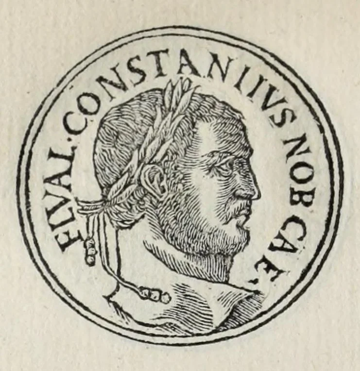 An illustration from Prima[-seconda] parte del Prontvario de le medaglie de piv illvstri & fulgenti huomini & donne : dal principio del mondo insino al presente tempo, con le lor vite in compendio raccolte, 1553, leaf 268