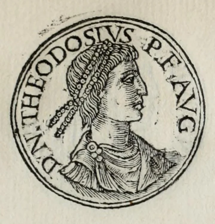 An illustration from Prima[-seconda] parte del Prontvario de le medaglie de piv illvstri & fulgenti huomini & donne : dal principio del mondo insino al presente tempo, con le lor vite in compendio raccolte, 1553, leaf 279