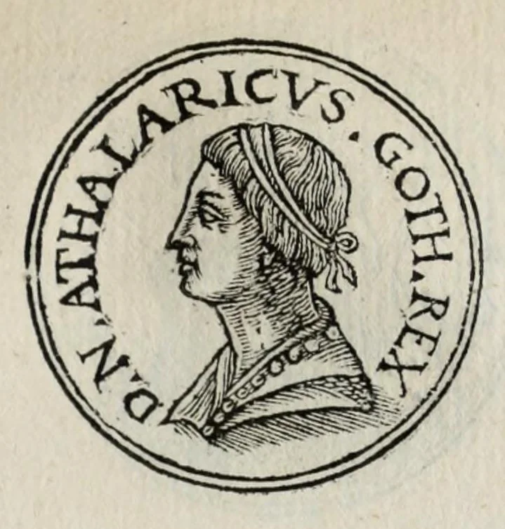 An illustration from Prima[-seconda] parte del Prontvario de le medaglie de piv illvstri & fulgenti huomini & donne : dal principio del mondo insino al presente tempo, con le lor vite in compendio raccolte, 1553, leaf 289