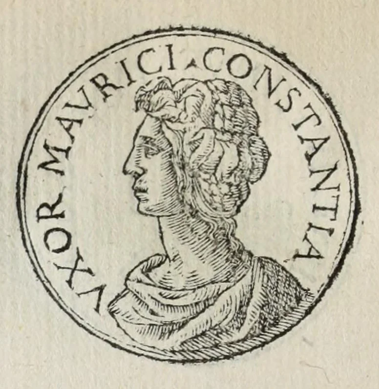 An illustration from Prima[-seconda] parte del Prontvario de le medaglie de piv illvstri & fulgenti huomini & donne : dal principio del mondo insino al presente tempo, con le lor vite in compendio raccolte, 1553, leaf 294