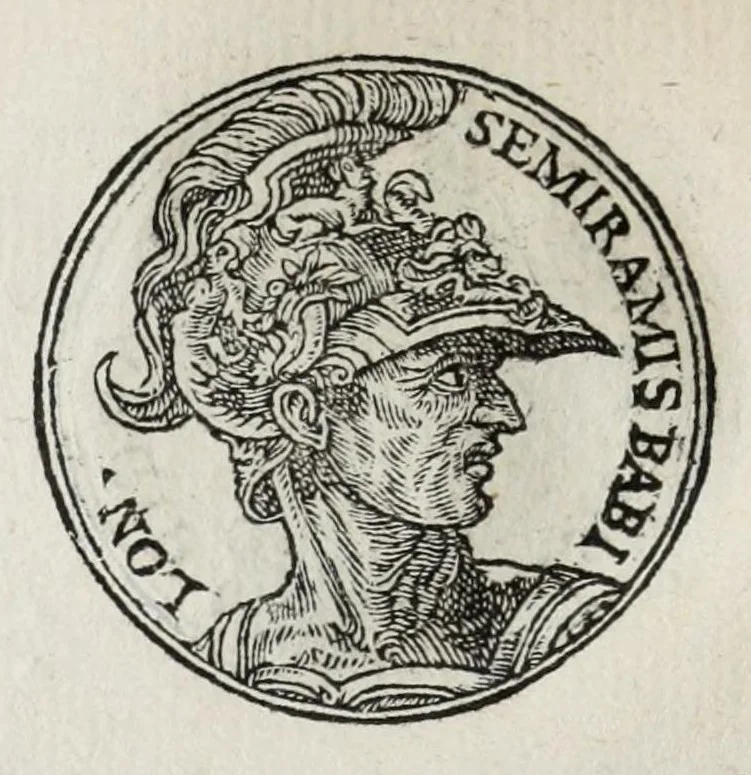 An illustration from Prima[-seconda] parte del Prontvario de le medaglie de piv illvstri & fulgenti huomini & donne : dal principio del mondo insino al presente tempo, con le lor vite in compendio raccolte, 1553, leaf 30